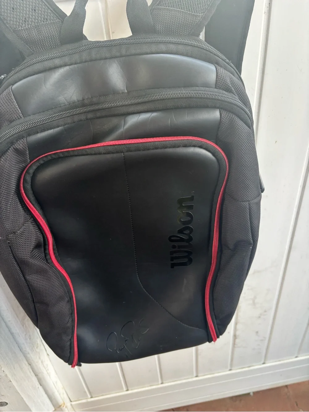 Wilson Black Backpack with Red Trim